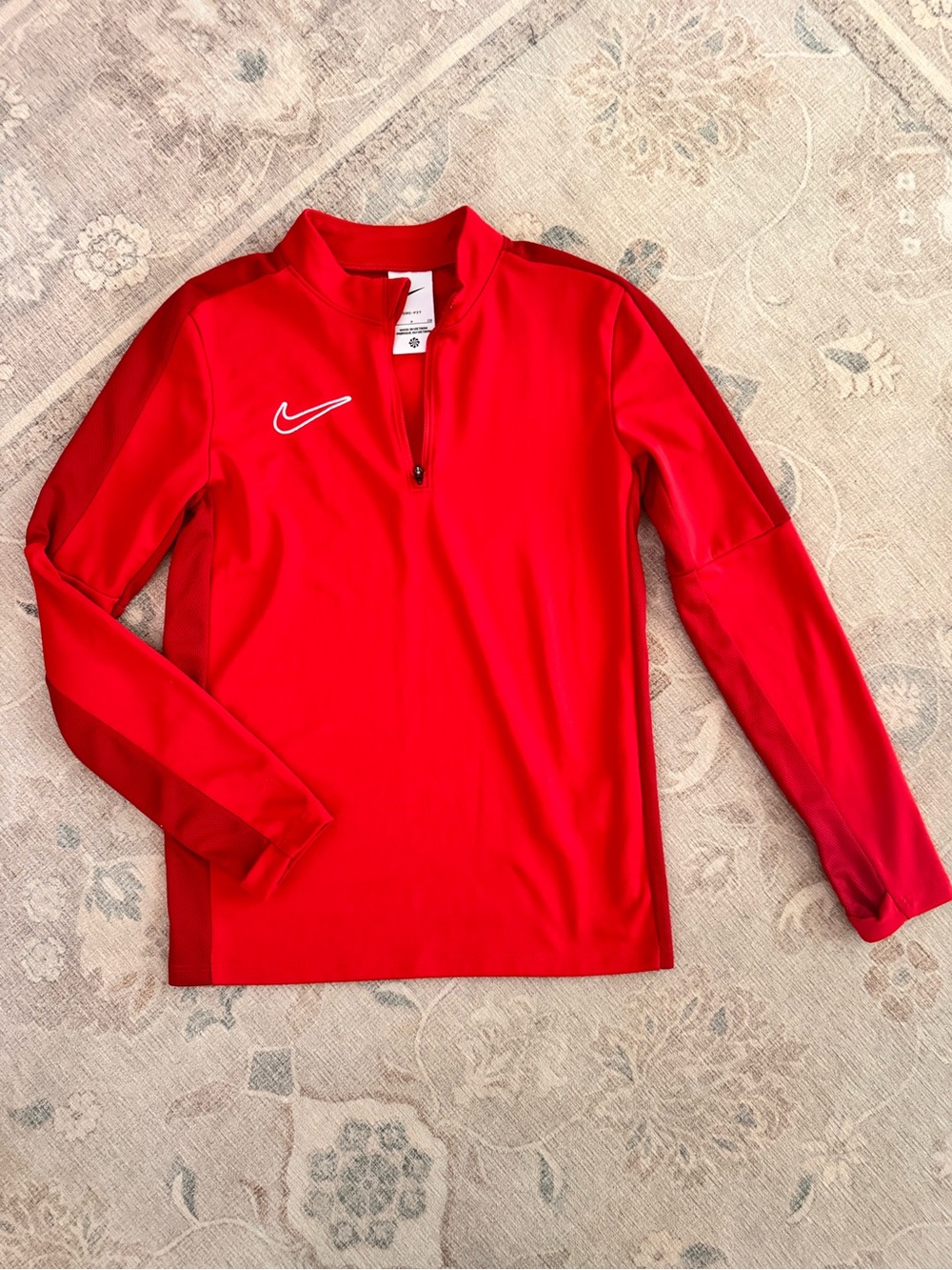 Nike Red Kids' Long-Sleeve 1/4 Zip Puffer Jacket